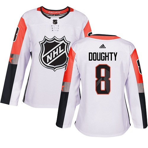 Adidas Kings #8 Drew Doughty White 2018 All-Star Pacific Division Authentic Women's Stitched NHL Jersey - Click Image to Close